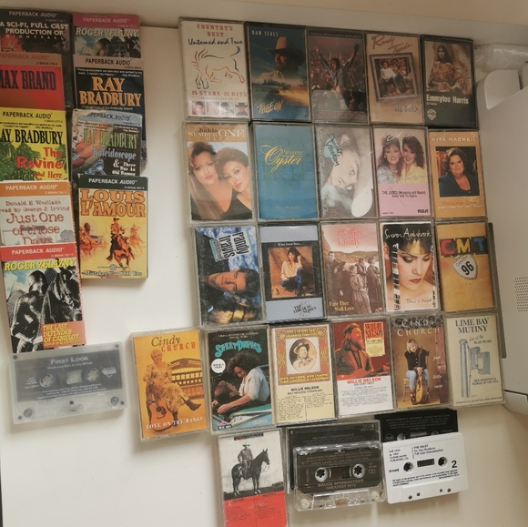 Vintage Other - Vintage Cassette Tape Collection And Cassette Carrying Cases